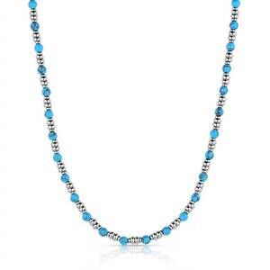NEW MONTANA SILVERSMITHS women's beaded necklace in turquoise